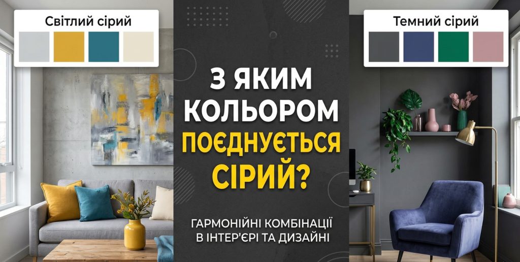 З яким кольором поєднується сірий